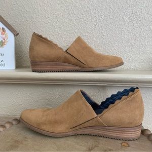 Dr. Scholl's Katy Womens Suede Almond Toe Loafers womens size 7.5